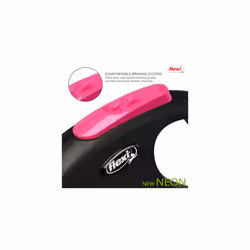 Flexi New Neon Tape Pink Medium 5m Retractable Dog Leash/Lead for dogs up to 25kgs/55lbs