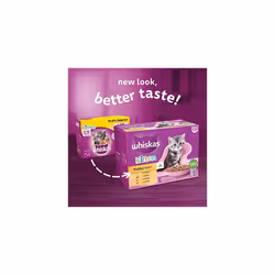 Whiskas Junior Poultry Selection in Jelly 48 x 85 g Pouches, Kitten Cat Food, Pack of 4 (12 x 85 g)