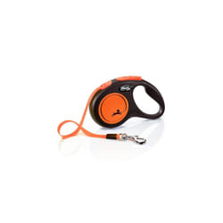 Flexi New Neon Tape Orange Medium 5m Retractable Dog Leash/Lead for dogs up to 25kgs/55lbs