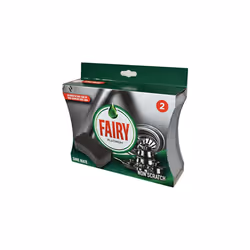 Addis Fairy Platinum Non Scratch Sink Washing up Mate Scourer Sponge, Pack of 2, Grey,One Size