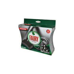 Addis Fairy Platinum Non Scratch Sink Washing up Mate Scourer Sponge, Pack of 2, Grey,One Size