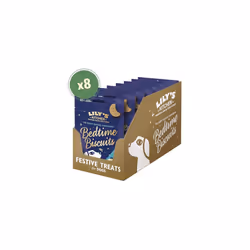 Lily's Kitchen Christmas Bedtime Biscuits with Natural Ingredients - Adult Dog Treats Packet (8 Packs x 80g)