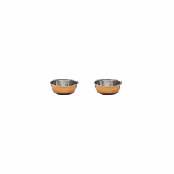 Deluxe Steel Hammered Copper Pet Bowl 1900ml 8.5", clear (Pack of 2)