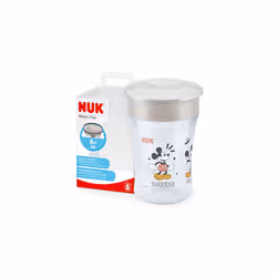 NUK Magic Cup Sippy Cup | 360 Anti-Spill Rim | 8+ Months | Leak-Proof & BPA-Free | 230 ml | Disney Mickey Mouse