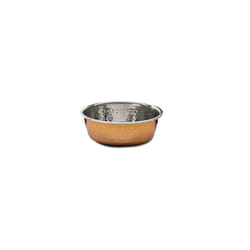 Rosewood Stylish and Modern Copper Non Slip Stainless Steel Dog Bowl, 940ml, clear