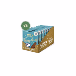 Lily's Kitchen with Natural Ingredients Adult Dog Treats Packet Festive Turkey Jerky Grain-Free Recipe 8x70g