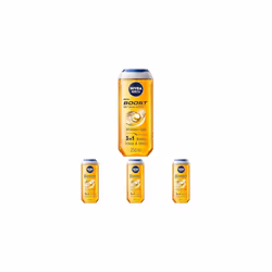 NIVEA MEN BOOST Shower Gel - Caffeine - 250 ml (Pack of 4)
