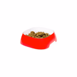 Ferplast Glam Dog Bowls - Fashionable, Non-Slip Plastic Dog Food Bowl and Dog Water Bowl, Easy to Clean, 1,2 Liter, Red