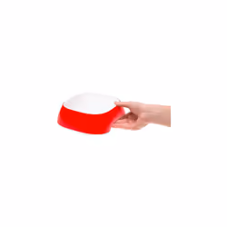 Ferplast Glam Dog Bowls - Fashionable, Non-Slip Plastic Dog Food Bowl and Dog Water Bowl, Easy to Clean, 1,2 Liter, Red