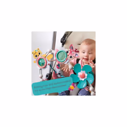 Tiny Love Sunny Stroll Activity Arch with Rattle Toys, 0m +, Adjustable Clips fit most Pram or Pushchair, Tiny Princess Tales