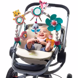 Tiny Love Sunny Stroll Activity Arch with Rattle Toys, 0m +, Adjustable Clips fit most Pram or Pushchair, Tiny Princess Tales