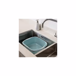 Addis Premium Soft Grip Large Rectangular Washing Up Bowl, 9.5 litre, Sea Mist