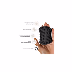 Tangle Teezer | The Scalp Exfoliator & Massager | Perfect for Hair Treatment & Scalp Detox | Onyx Black