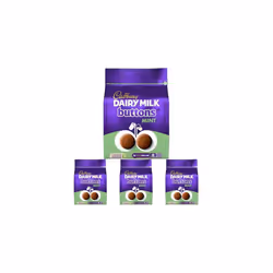 Cadbury Dairy Milk Giant Mint Chocolate Buttons, 110 g (Pack of 4)