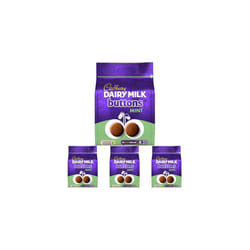 Cadbury Dairy Milk Giant Mint Chocolate Buttons, 110 g (Pack of 4)