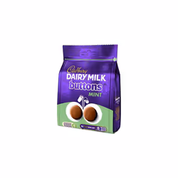 Cadbury Dairy Milk Giant Mint Chocolate Buttons, 110 g (Pack of 4)