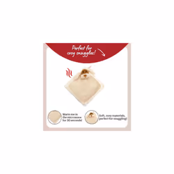 Rosewood Snuggle Heat Cushion - 20cm, Cream, Microwavable Warming Plush Comfort Toy for Puppies and Small Pets