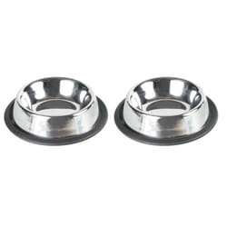 Trixie Stainless Steel Rubber Base Ring Cat Bowl (Pack of 2)