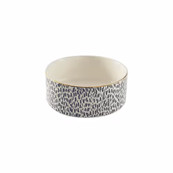 Mason Cash Splatter Stoneware Pet Bowl With Gold Rim, 15 cm