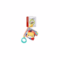 Infantino Multicoloured Fabric Crinkle Book - Scrunching Page Sounds, Round Teether, Squeaker, Animal Themed - Ages 6 Months  ...