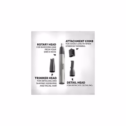 Wahl Micro Finisher Nose Hair Trimmer 3-in-1