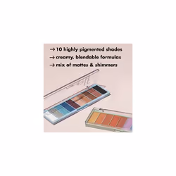 e.l.f. Perfect 10 Eyeshadow Palette, Ten Ultra-pigmented Bright Shades, Smooth, Creamy & Blendable Formula, Vegan & Cruelty-free, So Bright Now