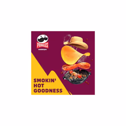 Pringles Texas BBQ Sauce Potato Chips 40 g (Pack of 12) (Packaging may vary)