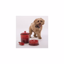 Le Creuset Stoneware Pet Bowl, Medium, Cerise, 61401020600099, 18