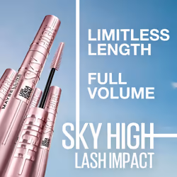 Maybelline New York Black Mascara for Extremely Long Eyelashes Lash Sensational Sky High Mascara, Black, Duo Bundle
