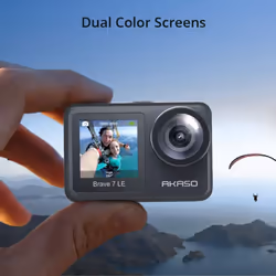 AKASO Brave 7 LE Action Camera, IPX7 Waterproof Navitve 4K 20MP WiFi Sports Camera with Touch Screen, EIS