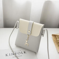 Women&apos;s Bag Mini Fashion Little Deer Shoulder Bag Oblique Straddle Bag Mobile Bag Cross Border Bag Mobile Bag - grey, one size