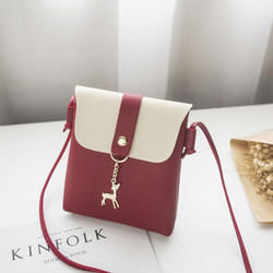 Women&apos;s Bag Mini Fashion Little Deer Shoulder Bag Oblique Straddle Bag Mobile Bag Cross Border Bag Mobile Bag - red, one size