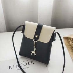 Women&apos;s Bag Mini Fashion Little Deer Shoulder Bag Oblique Straddle Bag Mobile Bag Cross Border Bag Mobile Bag - black, one size