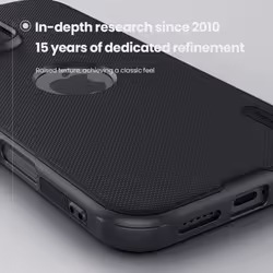 Nillkin for iPhone 16 Pro Max Frosted Shield Pro Case Protection LOGO Cutout Back Cover - black, iPhone 16 Plus