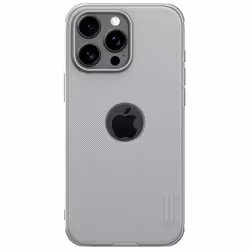Nillkin for iPhone 16 Pro Max Frosted Shield Pro Case Protection LOGO Cutout Back Cover - grey, iPhone 16 Pro Max