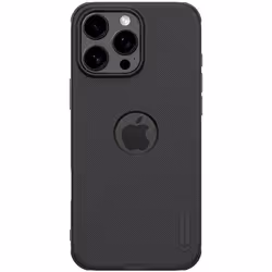 Nillkin for iPhone 16 Pro Max Frosted Shield Pro Case Protection LOGO Cutout Back Cover - black, iPhone 16 Pro Max
