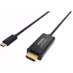 Vision TC 2MUSBCDP8K/BL DisplayPort cable 2 m USB Type-C Black