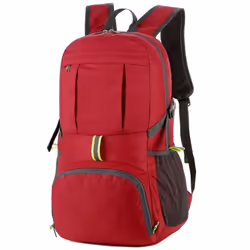 Outdoor Leisure Travel Backpack Student Foldable Portable Hiking Bag Men&apos;s Backpack Sports Lightweight - red, One Size