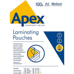 Apex Pouches for Laminator, A4, 100 Pieces