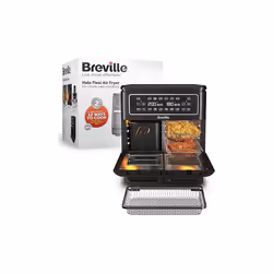 Breville Halo Flexi Air Fryer & Large Mesh Tray, Digital Dual Air Fryer Oven, 11L Serves 10+, Fry, Bake, Grill, Roast & Rehea ...