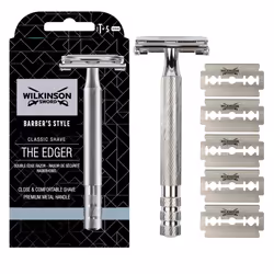 Wilkinson Sword Double Edge Razor For Men, Barber's Style Wet Shavers for a Close and Comfortable Shave, 1 Double-Sided Razor ...