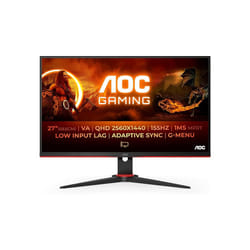 AOC Gaming Q27G2E - 27 INch QHD Monitor, 155Hz, 1ms MPRT, VA, FreeSync Premium, Shadow control, Low Input lag (2560 x 1440 @ 155Hz, 250 cd/mÂ², HDMI
