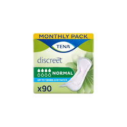 TENA Lady Normal Towels for light to moderate Bladder Weakness -Monthly Pack of Incontinence Pads for women, Pack Of 90, Pack ...