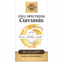 Solgar Full Spectrum Curcumin Softgels - Pack of 90 - Potent Antioxidant - Faster Absorption - Free from Sugar, Salt, Starch, ...