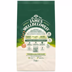 7.5kg James Wellbeloved Natural Small Breed Adult Dry Dog Food Chicken & Rice
