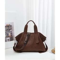 Large Capacity Portable Women's Bag Korean Version of Solid Color Simple Single Shoulder Crossbody Bag Commuter Leisure Tot - as the picture, One Size