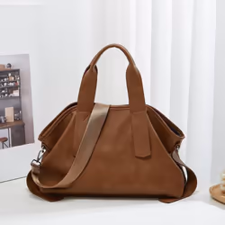 Large Capacity Portable Women's Bag Korean Version of Solid Color Simple Single Shoulder Crossbody Bag Commuter Leisure Tote ...