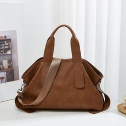 Large Capacity Portable Women's Bag Korean Version of Solid Color Simple Single Shoulder Crossbody Bag Commuter Leisure Tote Bag Tid - brown, One Size