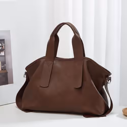 Large Capacity Portable Women's Bag Korean Version of Solid Color Simple Single Shoulder Crossbody Bag Commuter Leisure Tote Bag Tid - brown, One Size