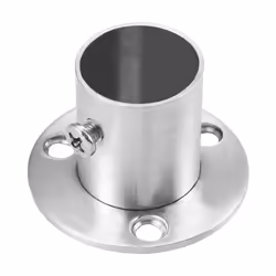 sourcingmap Wardrobe Pipe Bracket, 22mm Dia, Wall Mounted Hanging Rail Rod Support Socket